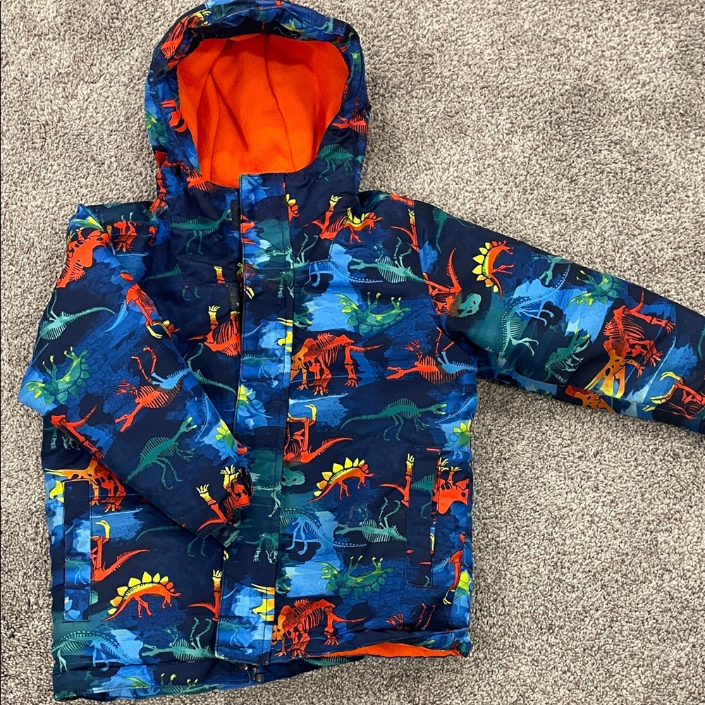 The Children's Place Dinosaur Print Jacket - Blue and Orange